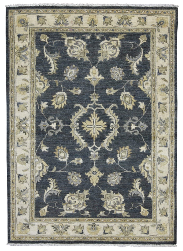 Pakistani Rug Hand Knotted Oriental Rug Fine Oriental Peshawar Rug 4'1X6'
