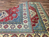 Pakistani Rug Hand Knotted Oriental Rug Fine Pakistan Kazak Large Oriental Rug 8'1x9'7