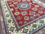 Pakistani Rug Hand Knotted Oriental Rug Fine Pakistan Kazak Large Oriental Rug 8'x10'1