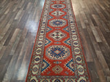 Pakistani Rug Hand Knotted Oriental Rug Fine Pakistan Kazak Runner Rug 2'10x9'4