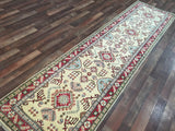 Pakistani Rug Hand Knotted Oriental Rug Fine Pakistan Kazak Runner Rug 2'6x10'2