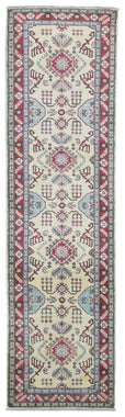 Pakistani Rug Hand Knotted Oriental Rug Fine Pakistan Kazak Runner Rug 2'6x10'2