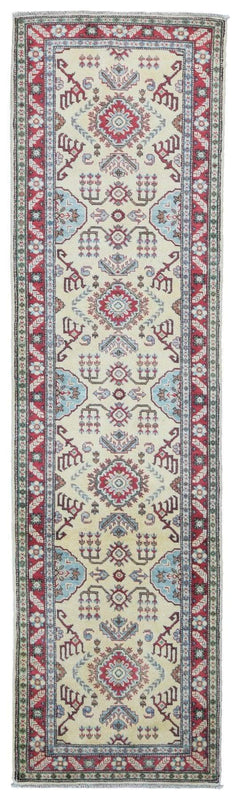 Pakistani Rug Hand Knotted Oriental Rug Fine Pakistan Kazak Runner Rug 2'6x10'2