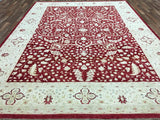 Pakistani Rug Hand Knotted Oriental Rug Fine Pakistan Peshawar Large Area Rug 9'X12'7