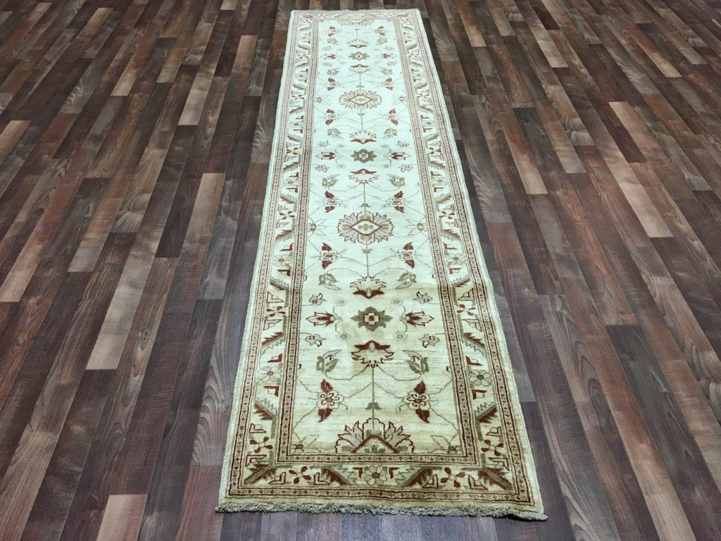Beige Pakistan Peshawar Runner Rug 2'8X10'3
