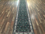 Pakistani Rug Hand Knotted Oriental Rug Fine Pakistan Tabriz Runner Rug 2'6X12'10