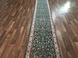 Pakistani Rug Hand Knotted Oriental Rug Fine Pakistan Tabriz Runner Rug 2'6X12'10