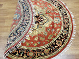 Pakistani Rug Hand Knotted Oriental Rug Fine Round Pakistan Oriental Serapi Rug 4'10 x 4'10