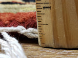 Pakistani Rug Hand Knotted Oriental Rug Fine Round Pakistan Oriental Serapi Rug 4'10 x 4'10