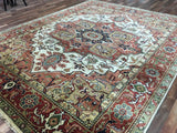 Pakistani Rug Hand Knotted Oriental Rug Fine Serapi Oriental Area Rug 8' x 10'