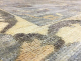 Pakistani Rug Hand Knotted Oriental Rug Fine Silver Peshawar Wool with Silk Rug 8' x 11'4