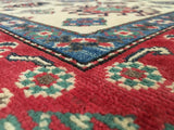 Pakistani Rug Hand Knotted Oriental Rug Fine Symbolic Kazak Area Rug 4'9 X 6'8