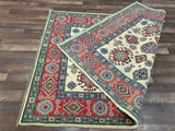 Pakistani Rug Hand Knotted Oriental Rug Fine Symbolic Kazak Area Rug 4'9 X 6'8