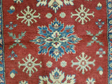 Pakistani Rug Hand Knotted Oriental Rug Kazak Area Rug 4'X5'6