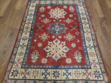 Pakistani Rug Hand Knotted Oriental Rug Kazak Area Rug 4'X5'6