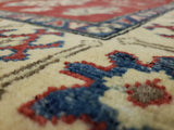 Pakistani Rug Hand Knotted Oriental Rug Kazak Area Rug 4'X5'6