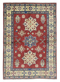 Pakistani Rug Hand Knotted Oriental Rug Kazak Area Rug 4'X5'6