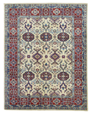 Pakistani Rug Hand Knotted Oriental Rug Kazak Oriental Area Rug 5'X6'10
