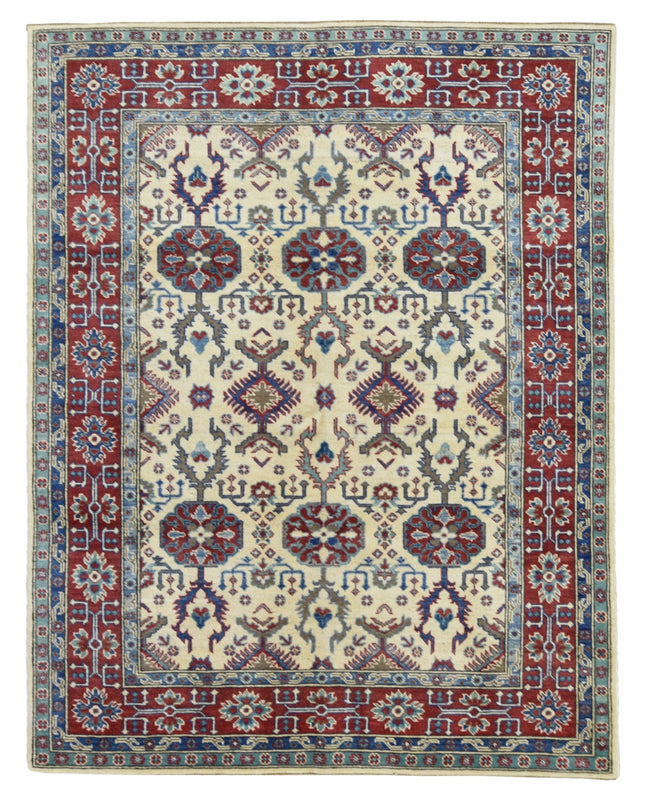 Pakistani Rug Hand Knotted Oriental Rug Kazak Oriental Area Rug 5'X6'10