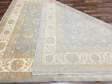 Pakistani Rug Hand Knotted Oriental Rug Large Fine Light Blue Pakistan Peshawar Oriental Rug 9'x11'6