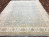 Pakistani Rug Hand Knotted Oriental Rug Large Fine Light Blue Pakistan Peshawar Oriental Rug 9'x11'6