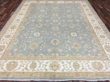 Pakistani Rug Hand Knotted Oriental Rug Large Fine Light Blue Pakistan Peshawar Oriental Rug 9'x11'6