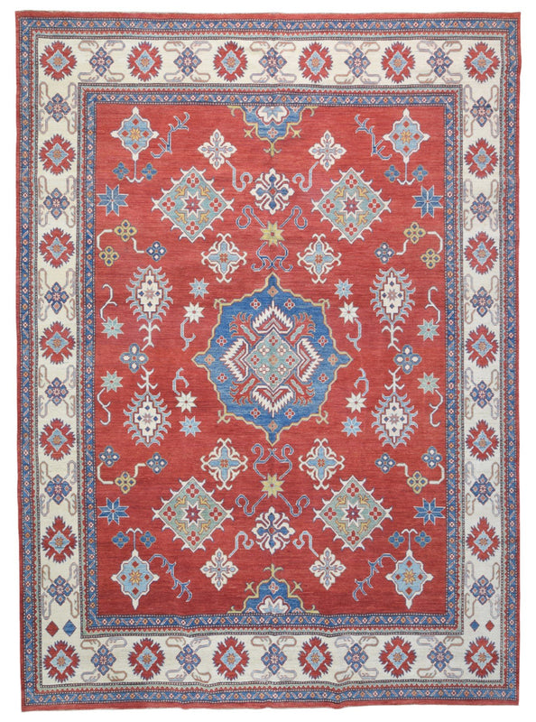 Pakistani Rug Hand Knotted Oriental Rug Large Fine Pakistani Kazak Area Rug 10'10 x 15'1