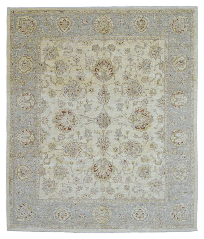 Pakistani Rug Hand Knotted Oriental Rug Large Fine Peshawar Rug 8'X9'5