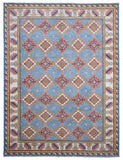 Pakistani Rug Hand Knotted Oriental Rug Large Fine Semi-Antique Symbolic Kazak Area Rug 9'9x12'9