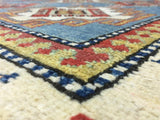 Pakistani Rug Hand Knotted Oriental Rug Large Fine Semi-Antique Symbolic Kazak Area Rug 9'9x12'9