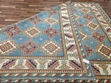 Pakistani Rug Hand Knotted Oriental Rug Large Fine Semi-Antique Symbolic Kazak Area Rug 9'9x12'9