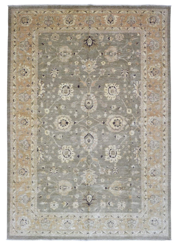 Pakistani Rug Hand Knotted Oriental Rug Large Peshawar Oriental Rug 9'10X13'10