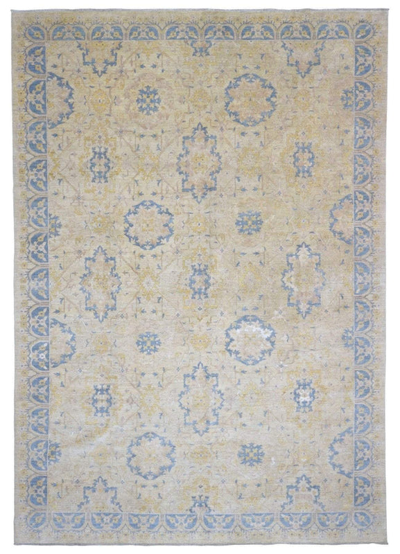 Pakistani Rug Hand Knotted Oriental Rug Large Very Fine Oriental Peshawar with Silk Rug 9'10 x 13'10