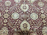 Pakistani Rug Hand Knotted Oriental Rug Large Very Fine SIlk Tabriz Oriental Rug 9'2 x 12'3