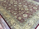 Pakistani Rug Hand Knotted Oriental Rug Large Very Fine SIlk Tabriz Oriental Rug 9'2 x 12'3