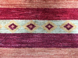 Pakistani Rug Hand Knotted Oriental Rug Master Gabbeh Oriental Rug with Silk 6'1x9'4