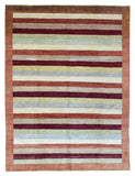 Pakistani Rug Hand Knotted Oriental Rug Mid-Century Semi-Antique Gabbeh Oriental Rug 7'6 x 9'9