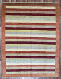 Pakistani Rug Hand Knotted Oriental Rug Mid-Century Semi-Antique Gabbeh Oriental Rug 7'6 x 9'9