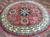 Pakistani Rug Hand Knotted Oriental Rug Pakistan Kazak Round Oriental Rug 6'5X6'5