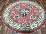 Pakistani Rug Hand Knotted Oriental Rug Pakistan Kazak Round Oriental Rug 6'5X6'5