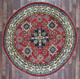 Pakistani Rug Hand Knotted Oriental Rug Pakistan Kazak Round Oriental Rug 6'5X6'5
