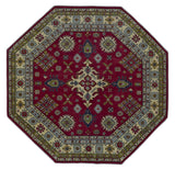 Pakistani Rug Hand Knotted Oriental Rug Pakistan Kazak Round Rug 7'10x7'10