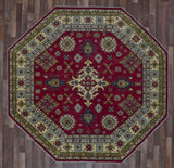 Pakistani Rug Hand Knotted Oriental Rug Pakistan Kazak Round Rug 7'10x7'10