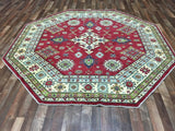 Pakistani Rug Hand Knotted Oriental Rug Pakistan Kazak Round Rug 7'10x7'10