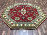Pakistani Rug Hand Knotted Oriental Rug Pakistan Kazak Round Rug 7'10x7'10