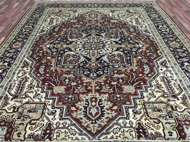 Pakistani Rug Hand Knotted Oriental Rug Pakistan Peshawar Heriz Large Rug 9'1X12'3