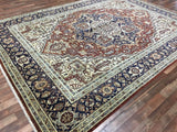 Pakistani Rug Hand Knotted Oriental Rug Pakistan Peshawar Heriz Large Rug 9'1X12'3