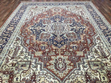 Pakistani Rug Hand Knotted Oriental Rug Pakistan Peshawar Heriz Large Rug 9'1X12'3