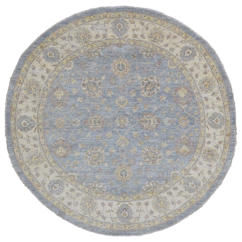Pakistani Rug Hand Knotted Oriental Rug Pakistan Peshawar Oriental Round Rug 6'1X6'1