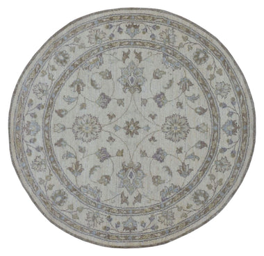 Pakistani Rug Hand Knotted Oriental Rug Pakistan Peshawar Round Rug 4'1X4'1